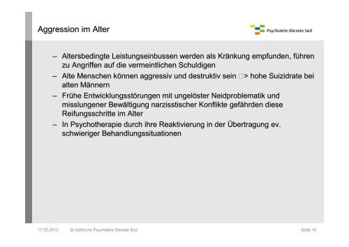 Aggression im Alter - Psychiatrie-Dienste SÃ¼d