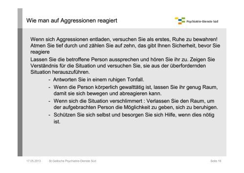 Aggression im Alter - Psychiatrie-Dienste SÃ¼d