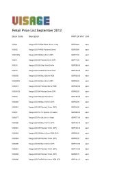 Retail Price List September 2012