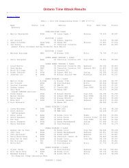 2012 Event 5 Results - CASC, Ontario Region