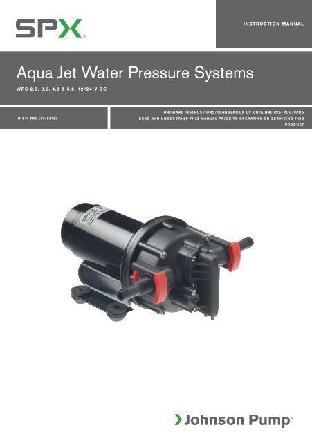 Aqua Jet Water Pressure Systems - Johnson Pump