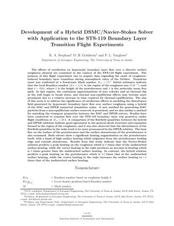 Development of a Hybrid DSMC/Navier-Stokes Solver with ...