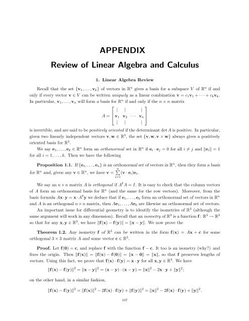 DIFFERENTIAL GEOMETRY: A First Course in Curves and Surfaces