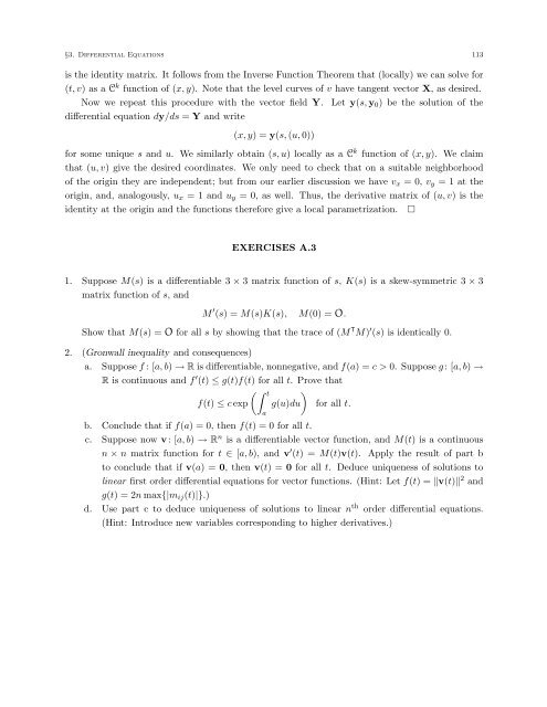 DIFFERENTIAL GEOMETRY: A First Course in Curves and Surfaces