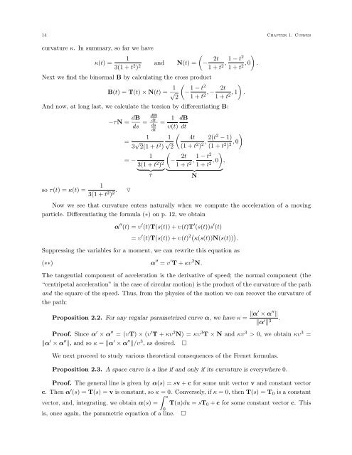 DIFFERENTIAL GEOMETRY: A First Course in Curves and Surfaces