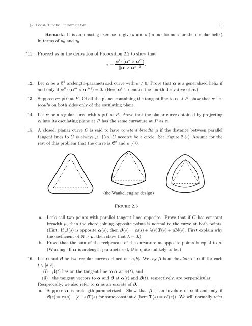 DIFFERENTIAL GEOMETRY: A First Course in Curves and Surfaces