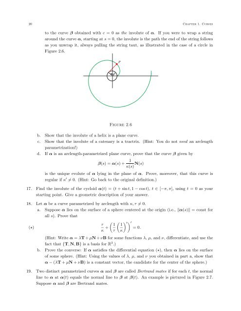 DIFFERENTIAL GEOMETRY: A First Course in Curves and Surfaces
