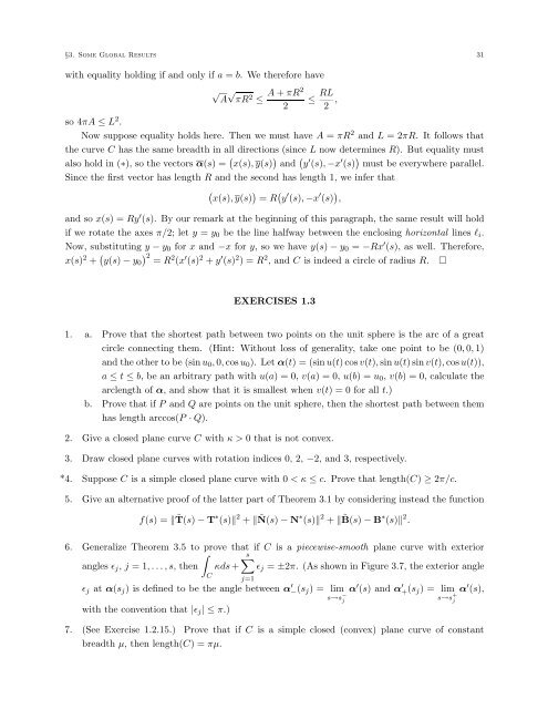 DIFFERENTIAL GEOMETRY: A First Course in Curves and Surfaces