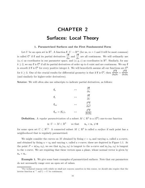 DIFFERENTIAL GEOMETRY: A First Course in Curves and Surfaces