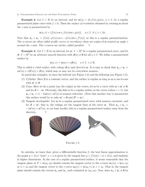 DIFFERENTIAL GEOMETRY: A First Course in Curves and Surfaces