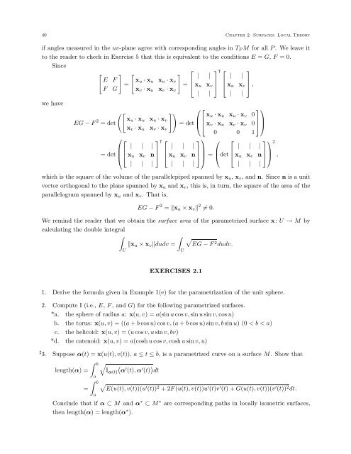 DIFFERENTIAL GEOMETRY: A First Course in Curves and Surfaces