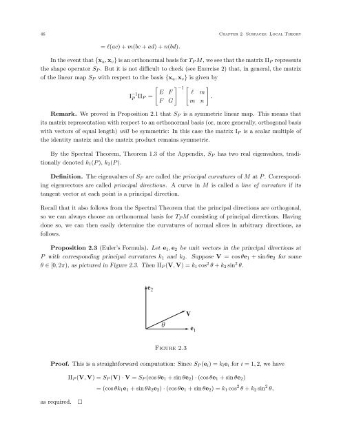 DIFFERENTIAL GEOMETRY: A First Course in Curves and Surfaces