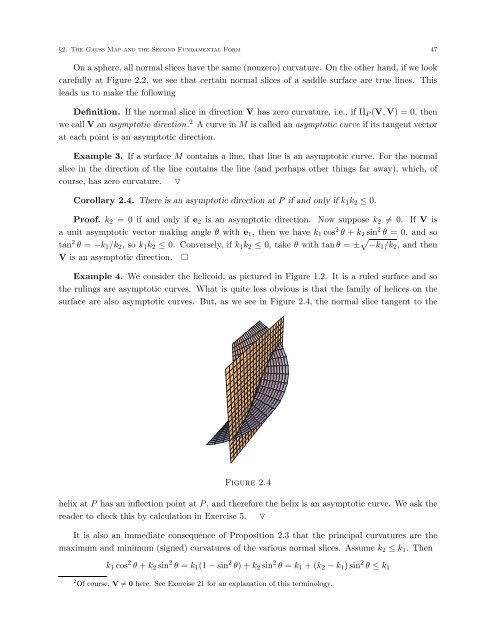 DIFFERENTIAL GEOMETRY: A First Course in Curves and Surfaces