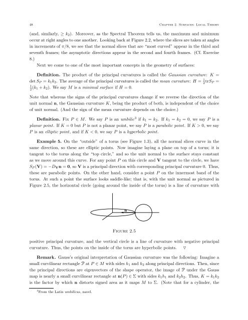 DIFFERENTIAL GEOMETRY: A First Course in Curves and Surfaces