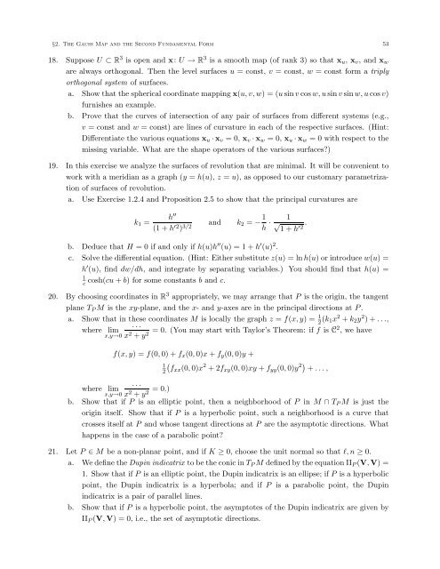 DIFFERENTIAL GEOMETRY: A First Course in Curves and Surfaces