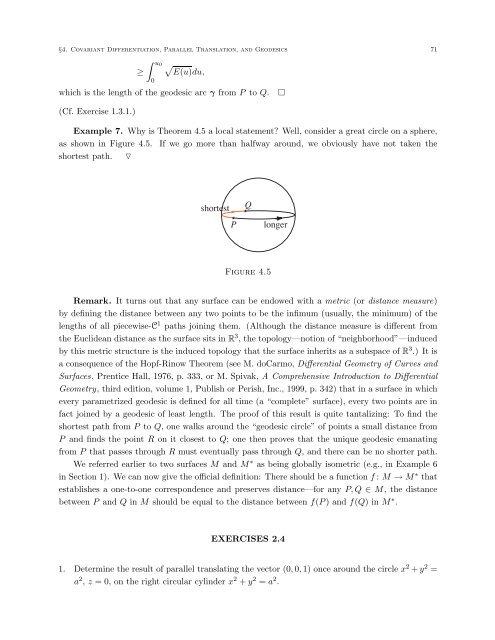 DIFFERENTIAL GEOMETRY: A First Course in Curves and Surfaces