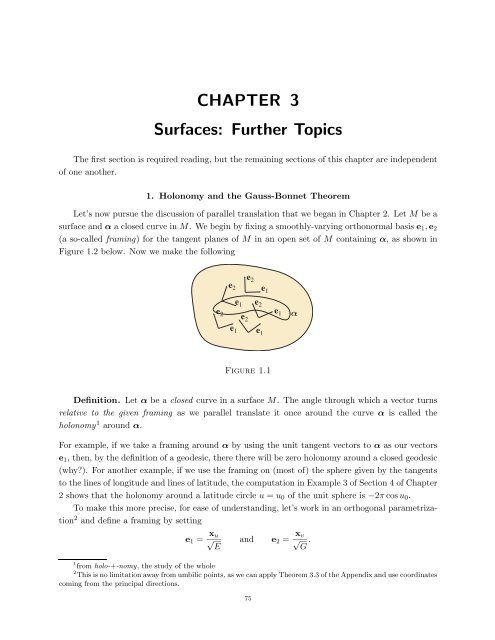 DIFFERENTIAL GEOMETRY: A First Course in Curves and Surfaces