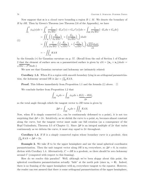 DIFFERENTIAL GEOMETRY: A First Course in Curves and Surfaces