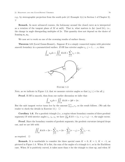 DIFFERENTIAL GEOMETRY: A First Course in Curves and Surfaces