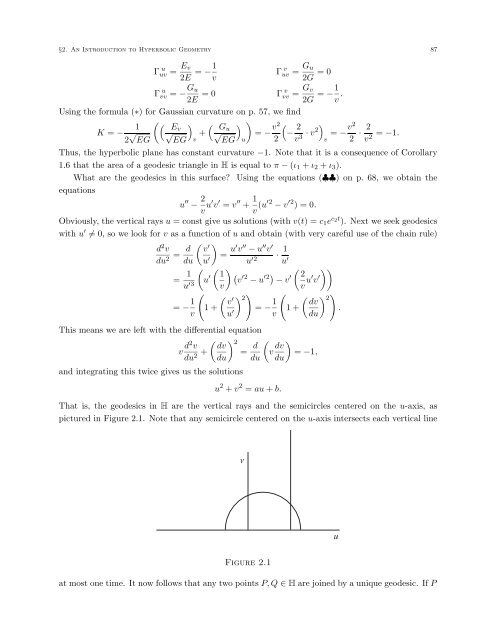 DIFFERENTIAL GEOMETRY: A First Course in Curves and Surfaces