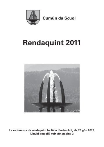 Rendaquint 2011 - Cumün da Scuol