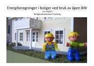 Energiberegninger i boliger ved bruk av Ã¥pen BIM - buildingSMART