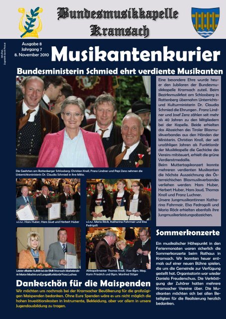 Musikantenkurier - Bundesmusikkapelle Kramsach