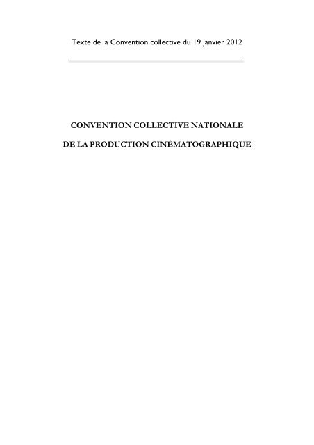Convention collective de janvier 2012 - Afc