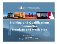 Training and Qualifications Committee Mandate and Work Plan