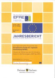 Jahresbericht EFRE 2007 - Strukturfonds in Sachsen - Freistaat ...