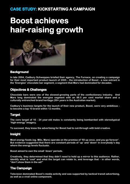 Boost achieves Boost achieves hair-raising growth ... - Think TV