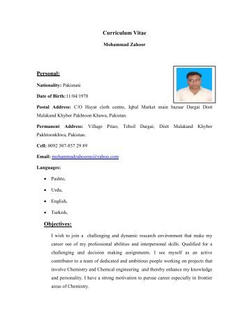 Dr. Mohammad Zahoor - University of Malakand