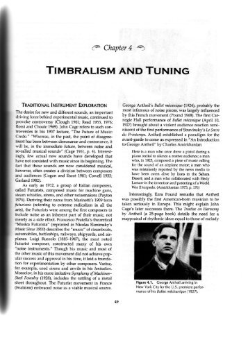 TIMBRALISM ANp TUNING - Margaret Noble