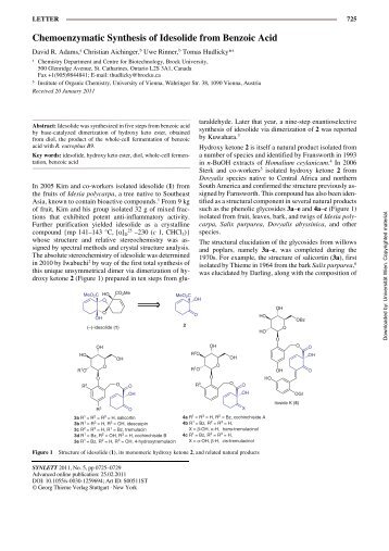 Chemoenzymatic Synthesis of Idesolide from Benzoic Acid