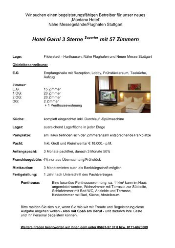 mit 57 Zimmern - der Montana Hotels Deutschland