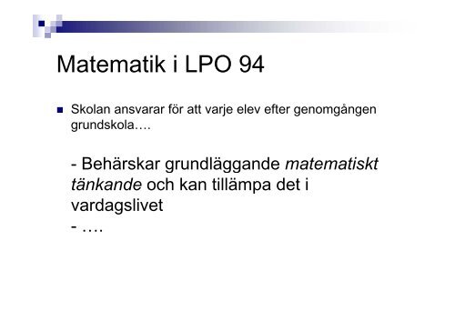 Bengt Drath Prata matematik okt 2010 - Pedagog Stockholm