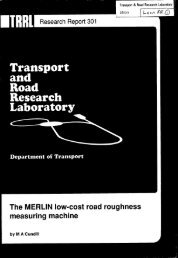 THE MERLIN MEASURING - Transport for Development