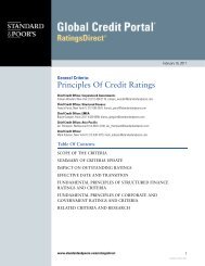 Principles Of Credit Ratings - Standard & Poor's