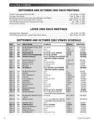 Racing and Sale Dates - California Thoroughbred Breeders ...