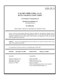 calnev pipe line, llc rules and regulation tariff - Kinder Morgan
