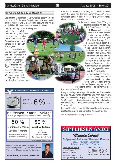 Gemeindeblatt August 2008 - Griesstätt