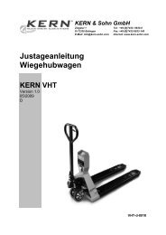 Justageanleitung Wiegehubwagen KERN VHT - Waagenshop.biz