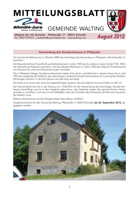 Mitteilungsblatt August 2012 - Walting
