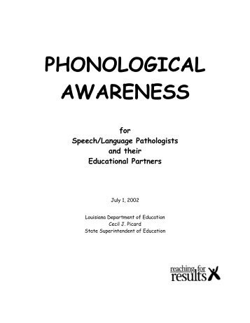 PHONOLOGICAL AWARENESS