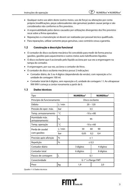 Conjunto para abastecimento de gasÃƒÂ³leo - FMT Swiss AG