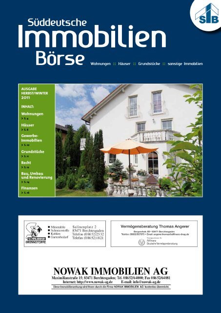 Immobilienzeitung Herbst 2011 - Nowak Immobilien AG