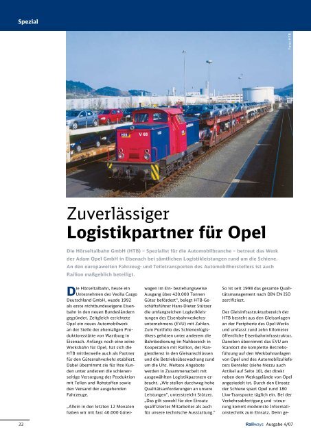 Starker Partner für die Montanindustrie - DB Schenker Rail