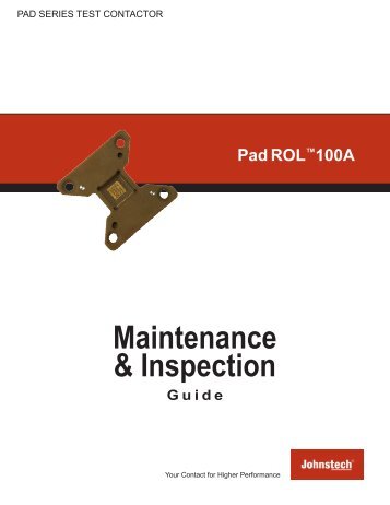 Maintenance & Inspection Guide - Johnstech