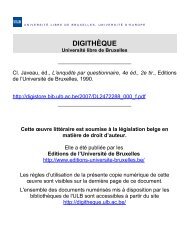 L'enquête par questionnaire - Université Libre de Bruxelles