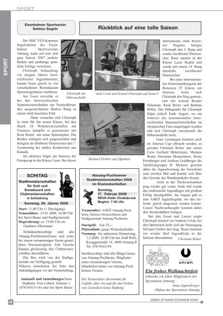 Ausgabe November-Dezember 2007 - Attnang-Puchheim